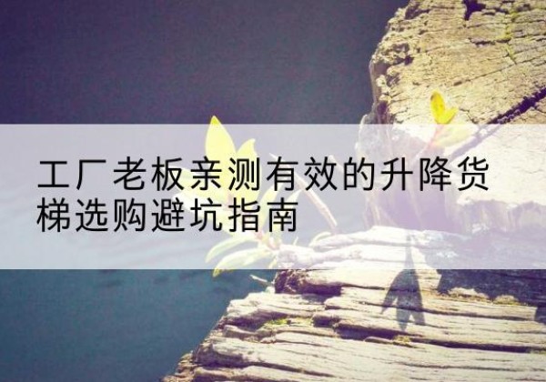 东安升降货梯怎么选-工厂老板亲测有效的升降货梯选购避坑指南